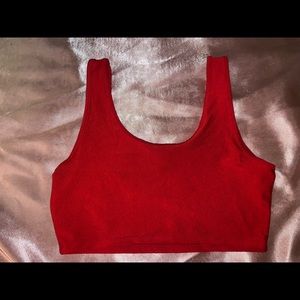 Cute red crop top